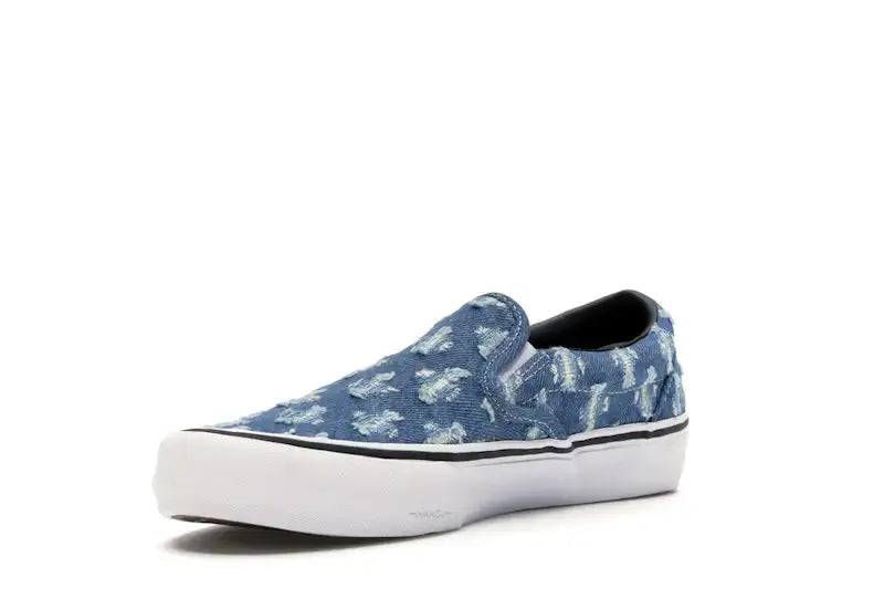 Vans Slip-On Supreme Hole Punch Denim Blue - VOSneakers