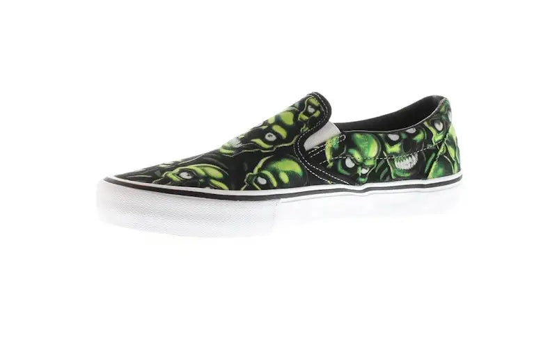 Vans Slip-On Supreme Skull Pile (Green) - VOSneakers