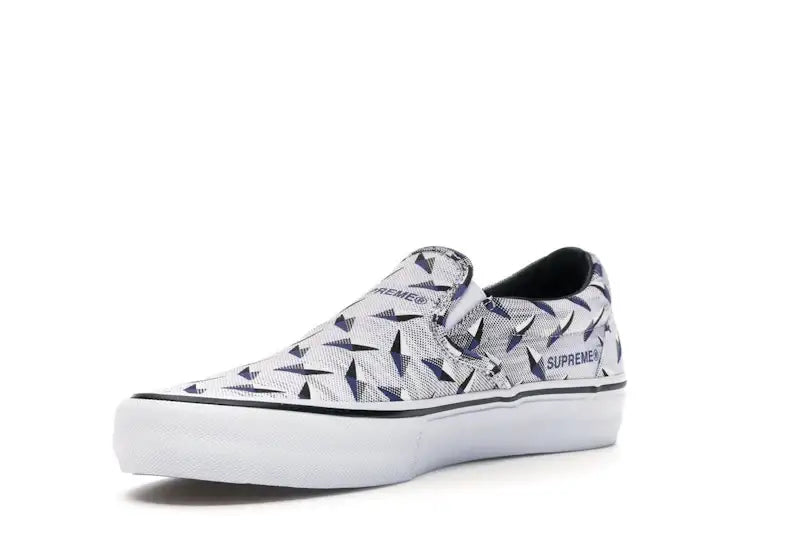 Vans Slip-On Supreme Diamond Plate White - VOSneakers