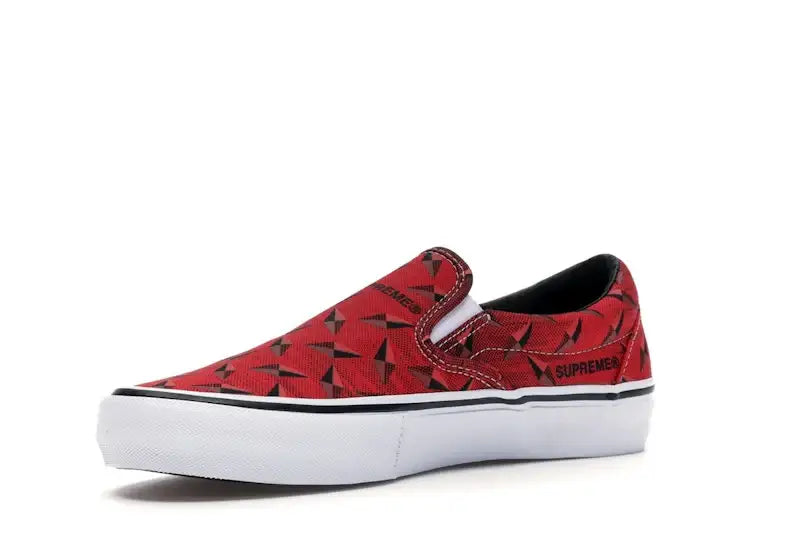 Vans Slip-On Supreme Diamond Plate Red - VOSneakers