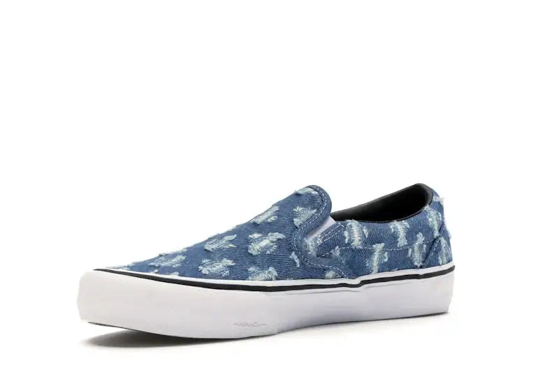 Vans Slip-On Supreme Hole Punch Denim Blue - VOSneakers