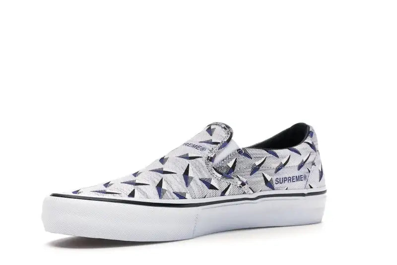 Vans Slip-On Supreme Diamond Plate White - VOSneakers