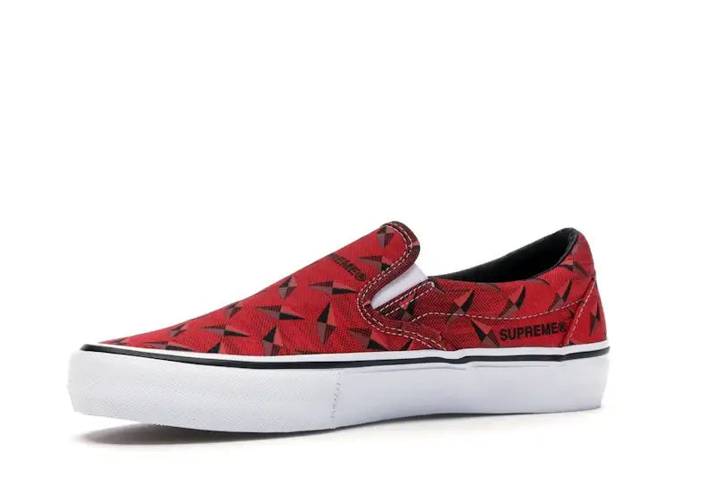 Vans Slip-On Supreme Diamond Plate Red - VOSneakers