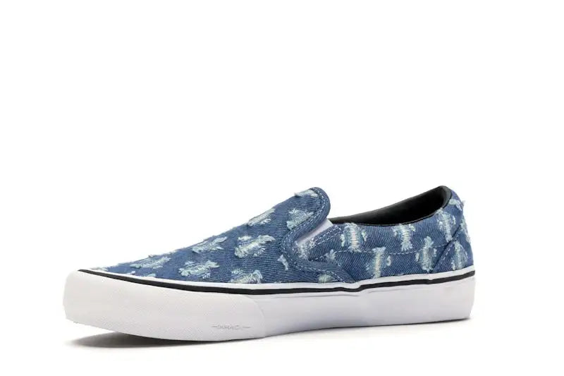 Vans Slip-On Supreme Hole Punch Denim Blue - VOSneakers