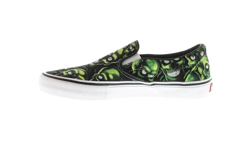 Vans Slip-On Supreme Skull Pile (Green) - VOSneakers