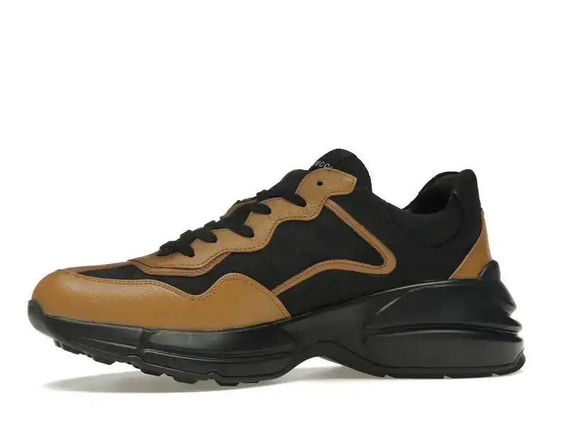 Gucci Rhyton Sneaker Maxi GG Supreme Black Khaki Beige - VOSneakers