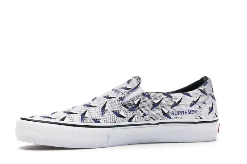 Vans Slip-On Supreme Diamond Plate White - VOSneakers