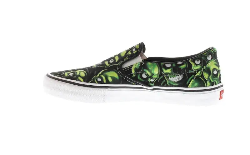 Vans Slip-On Supreme Skull Pile (Green) - VOSneakers