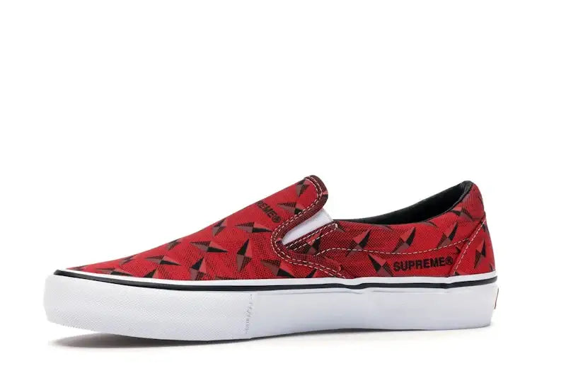 Vans Slip-On Supreme Diamond Plate Red - VOSneakers