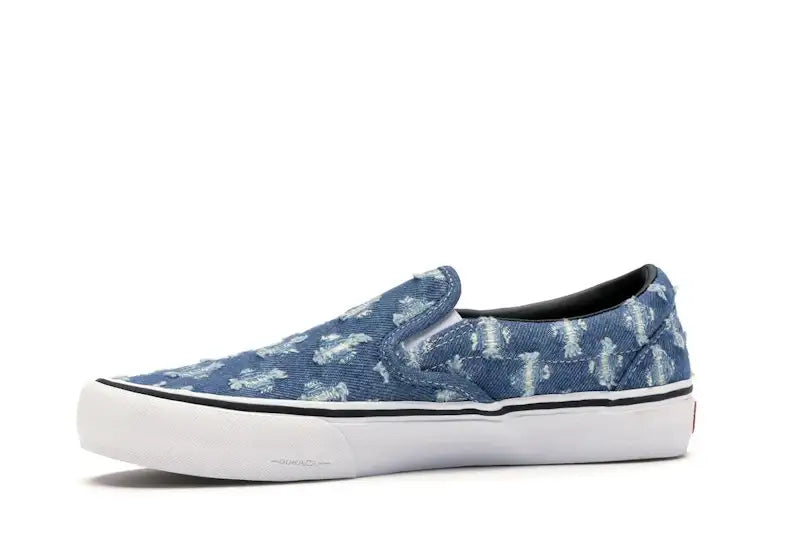 Vans Slip-On Supreme Hole Punch Denim Blue - VOSneakers