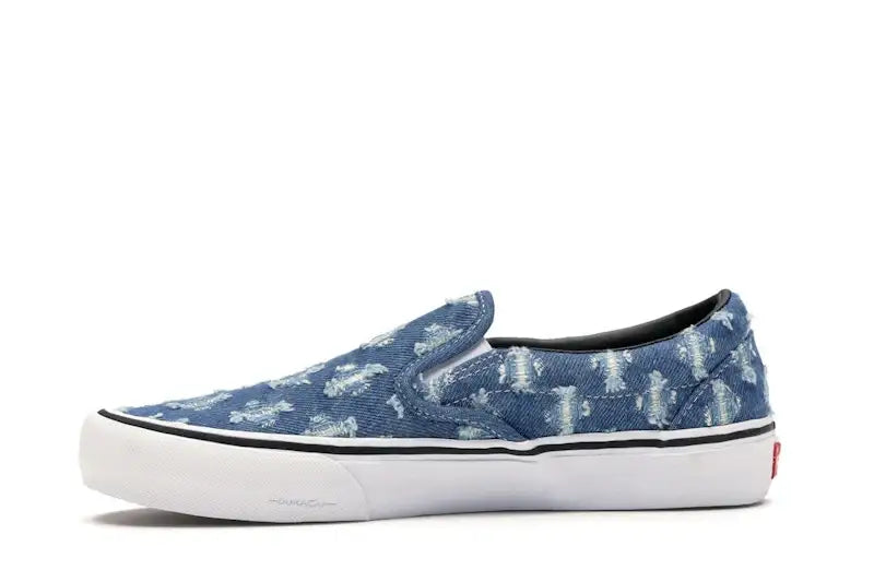 Vans Slip-On Supreme Hole Punch Denim Blue - VOSneakers