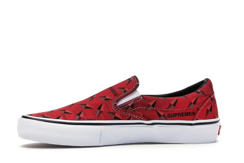 Vans Slip-On Supreme Diamond Plate Red - VOSneakers
