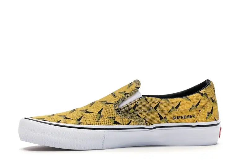 Vans Slip-On Supreme Diamond Plate Yellow - VOSneakers