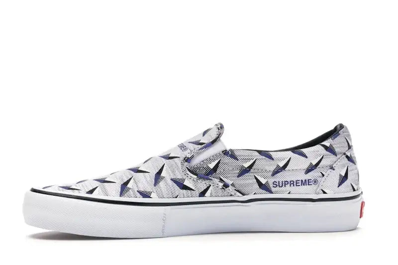 Vans Slip-On Supreme Diamond Plate White - VOSneakers