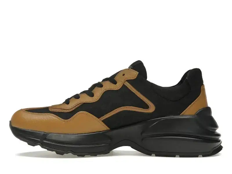 Gucci Rhyton Sneaker Maxi GG Supreme Black Khaki Beige - VOSneakers