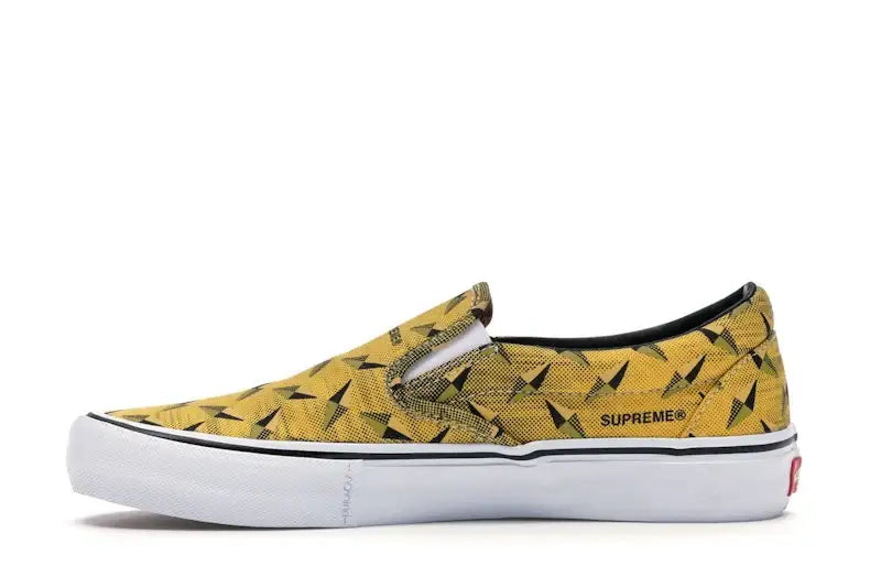 Vans Slip-On Supreme Diamond Plate Yellow - VOSneakers