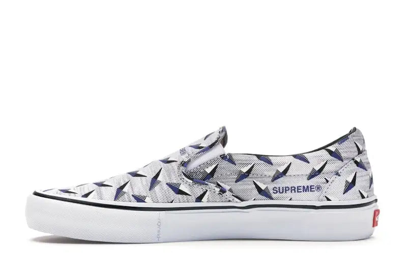 Vans Slip-On Supreme Diamond Plate White - VOSneakers