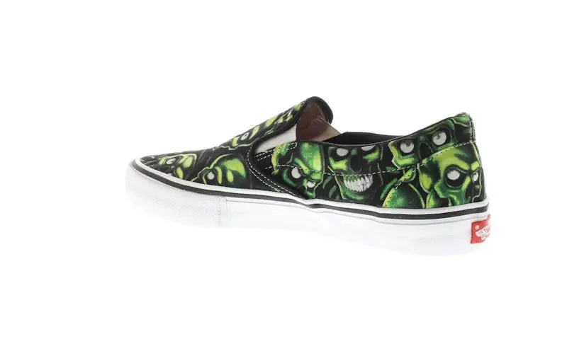 Vans Slip-On Supreme Skull Pile (Green) - VOSneakers