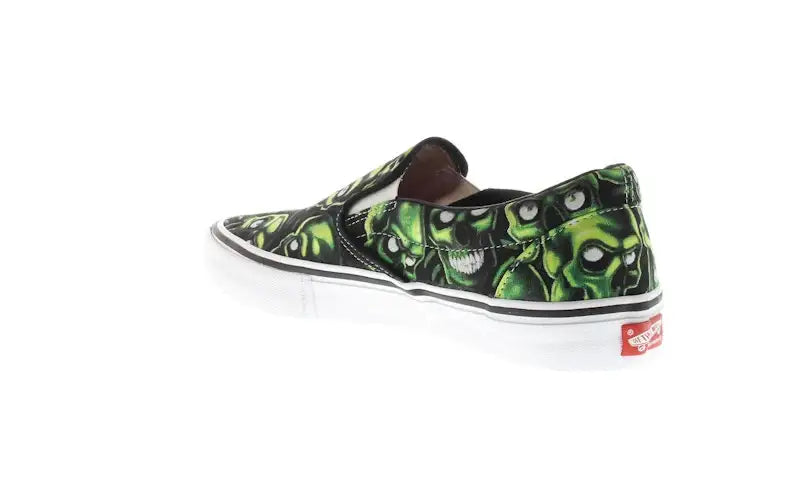 Vans Slip-On Supreme Skull Pile (Green) - VOSneakers