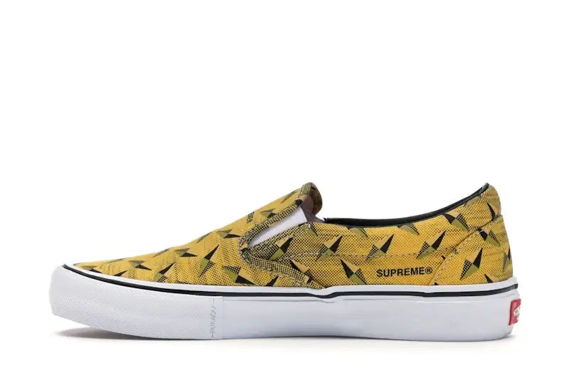 Vans Slip-On Supreme Diamond Plate Yellow - VOSneakers