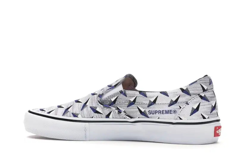Vans Slip-On Supreme Diamond Plate White - VOSneakers