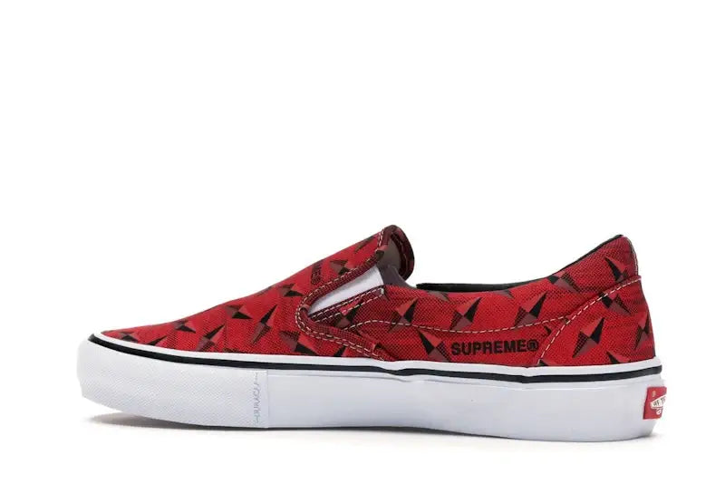 Vans Slip-On Supreme Diamond Plate Red - VOSneakers