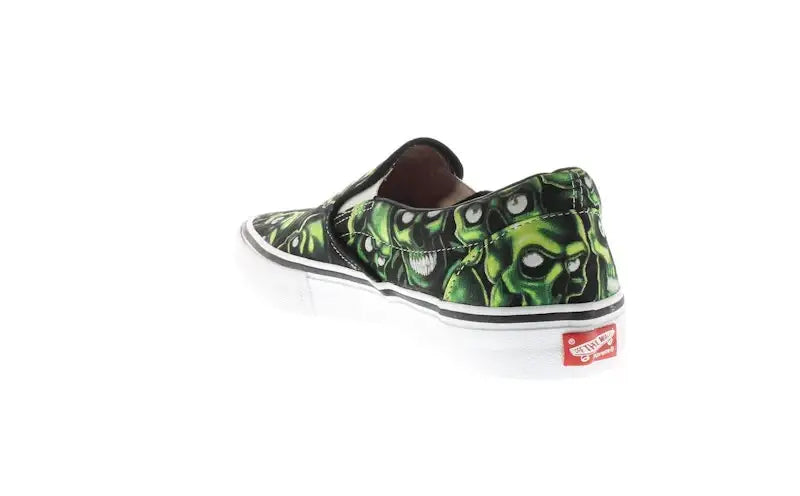 Vans Slip-On Supreme Skull Pile (Green) - VOSneakers