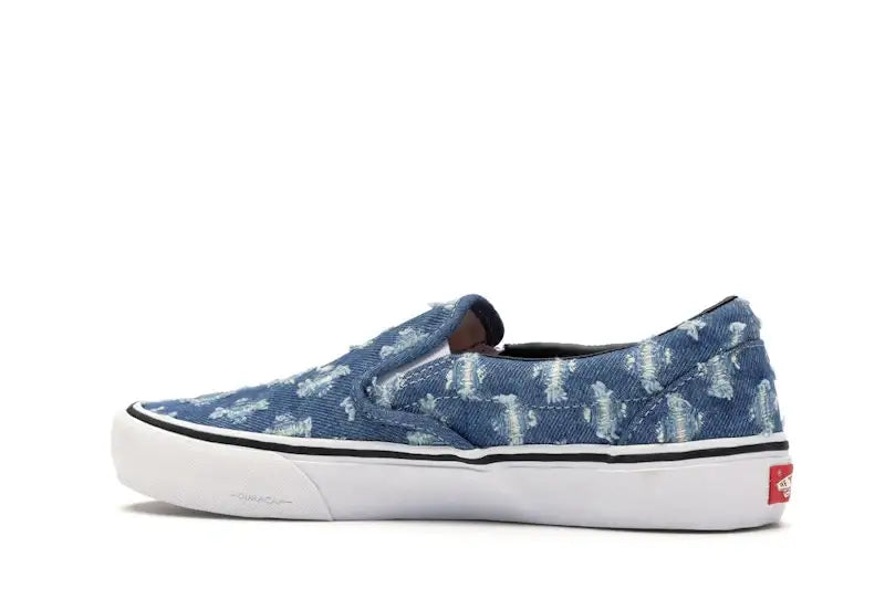 Vans Slip-On Supreme Hole Punch Denim Blue - VOSneakers