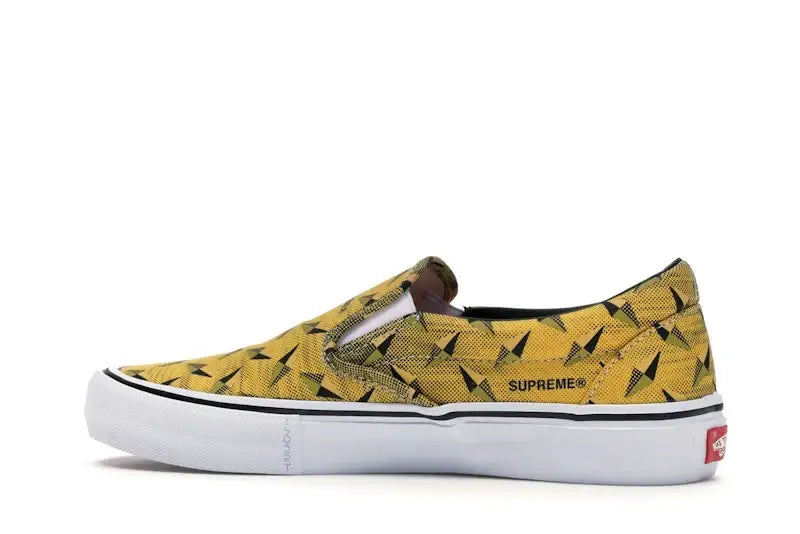 Vans Slip-On Supreme Diamond Plate Yellow - VOSneakers