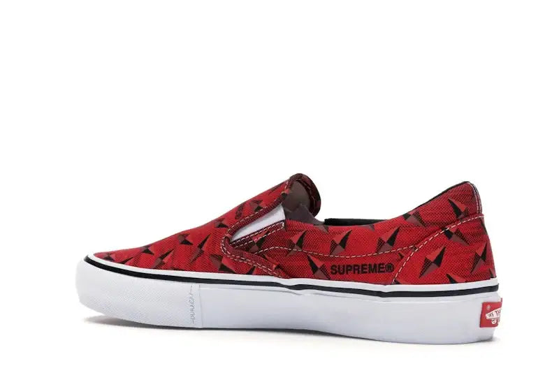Vans Slip-On Supreme Diamond Plate Red - VOSneakers