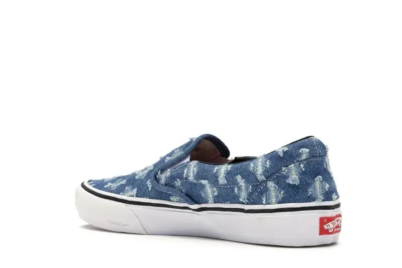 Vans Slip-On Supreme Hole Punch Denim Blue - VOSneakers