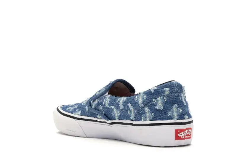 Vans Slip-On Supreme Hole Punch Denim Blue - VOSneakers