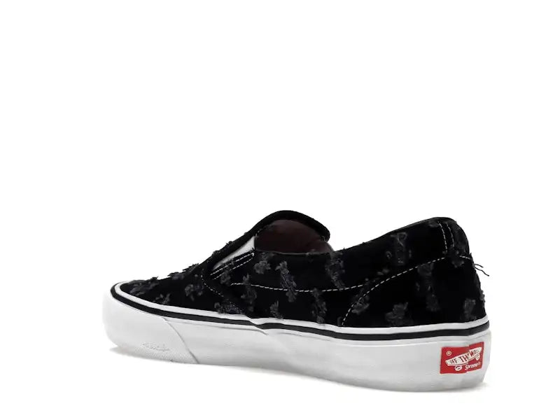 Vans Slip-On Supreme Hole Punch Denim Black - VOSneakers