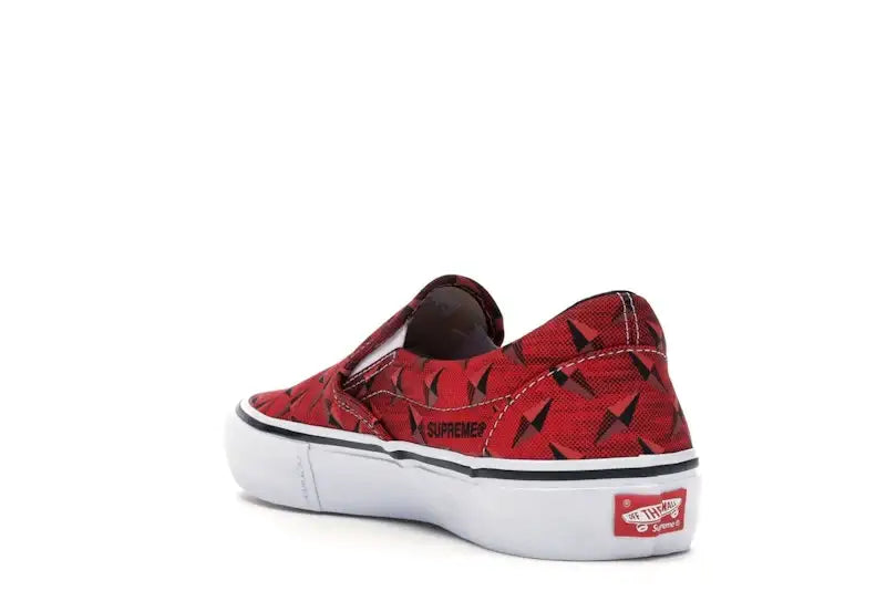 Vans Slip-On Supreme Diamond Plate Red - VOSneakers