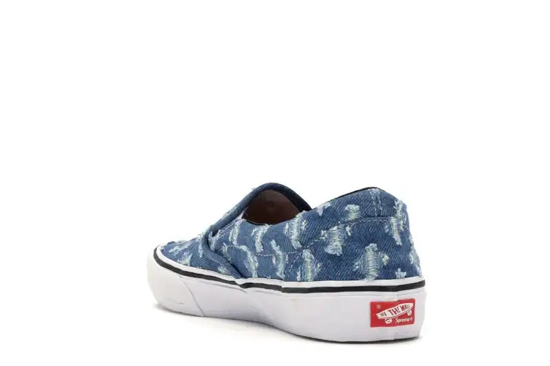 Vans Slip-On Supreme Hole Punch Denim Blue - VOSneakers