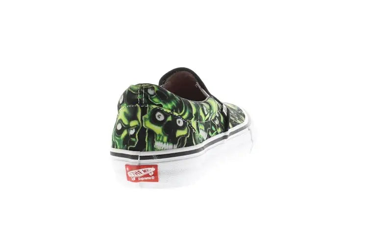 Vans Slip-On Supreme Skull Pile (Green) - VOSneakers