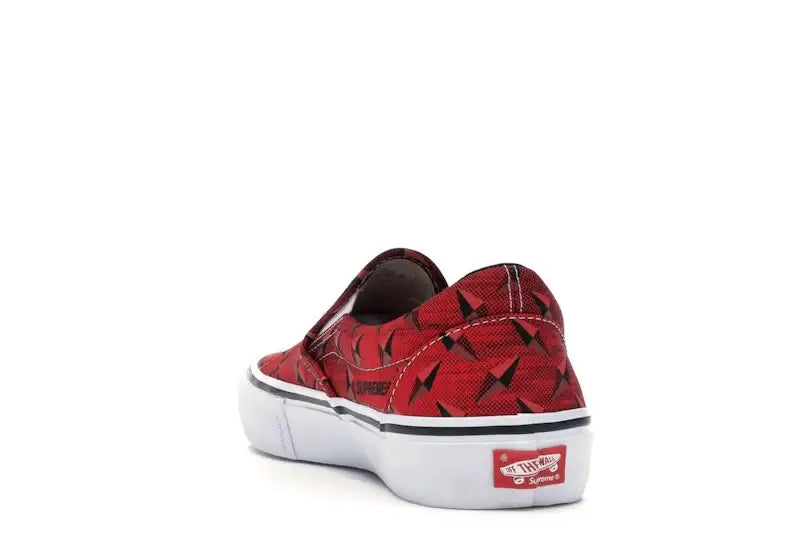 Vans Slip-On Supreme Diamond Plate Red - VOSneakers