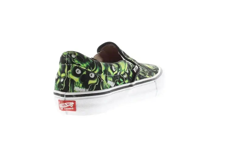 Vans Slip-On Supreme Skull Pile (Green) - VOSneakers