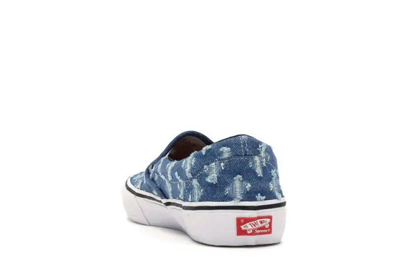 Vans Slip-On Supreme Hole Punch Denim Blue - VOSneakers