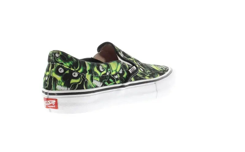 Vans Slip-On Supreme Skull Pile (Green) - VOSneakers