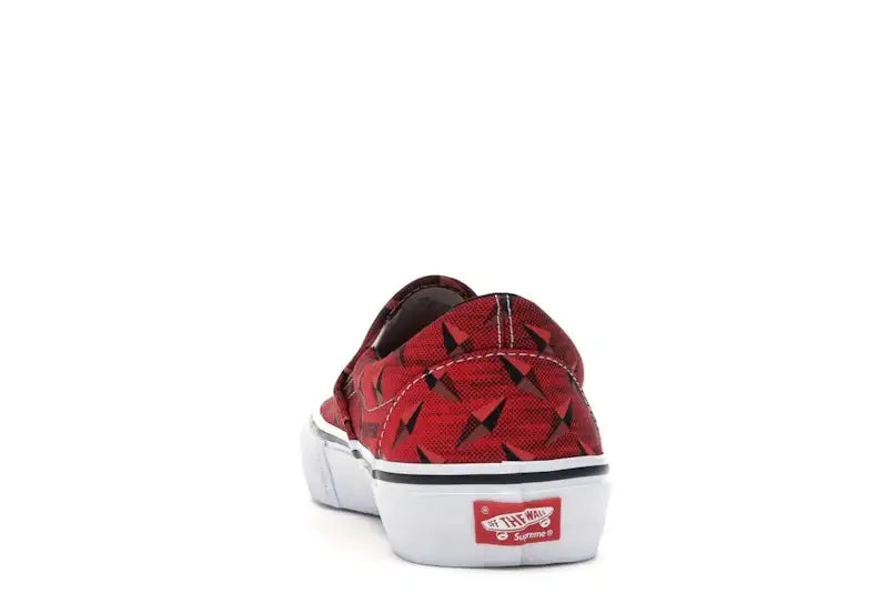 Vans Slip-On Supreme Diamond Plate Red - VOSneakers