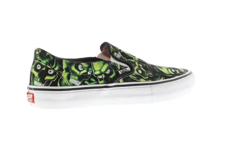 Vans Slip-On Supreme Skull Pile (Green) - VOSneakers