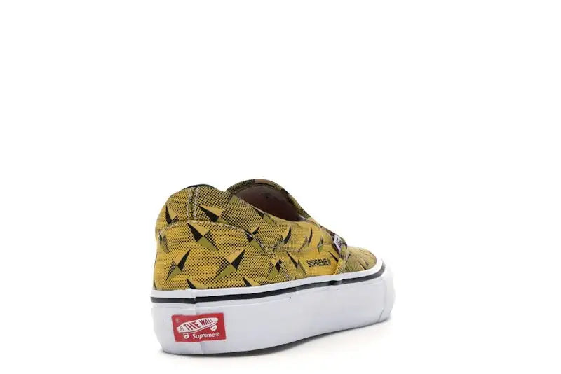 Vans Slip-On Supreme Diamond Plate Yellow - VOSneakers