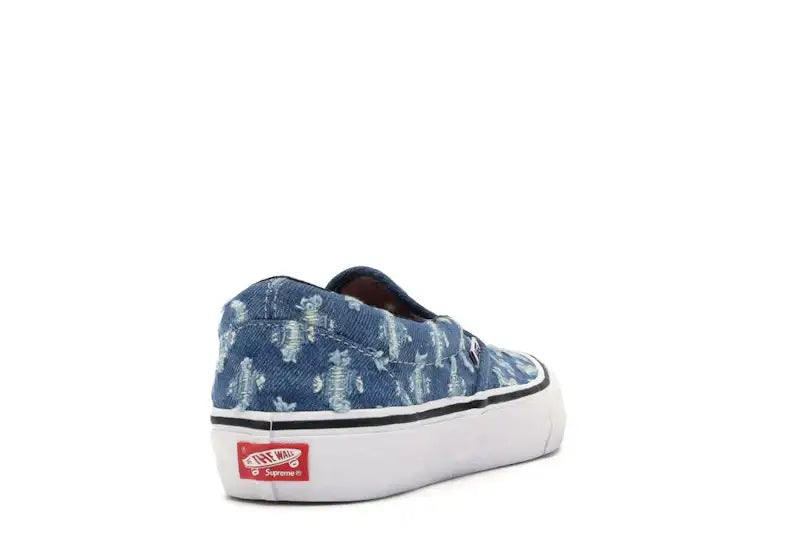 Vans Slip-On Supreme Hole Punch Denim Blue - VOSneakers