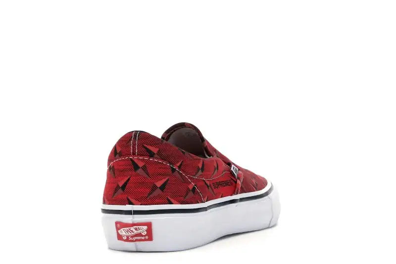 Vans Slip-On Supreme Diamond Plate Red - VOSneakers
