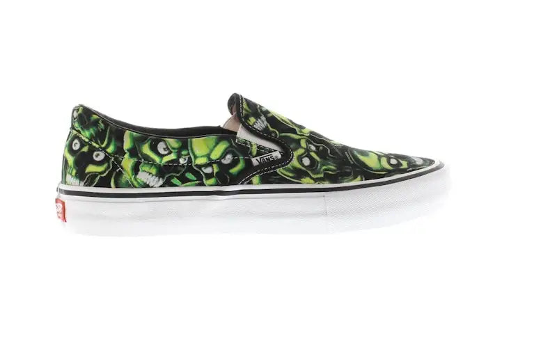 Vans Slip-On Supreme Skull Pile (Green) - VOSneakers