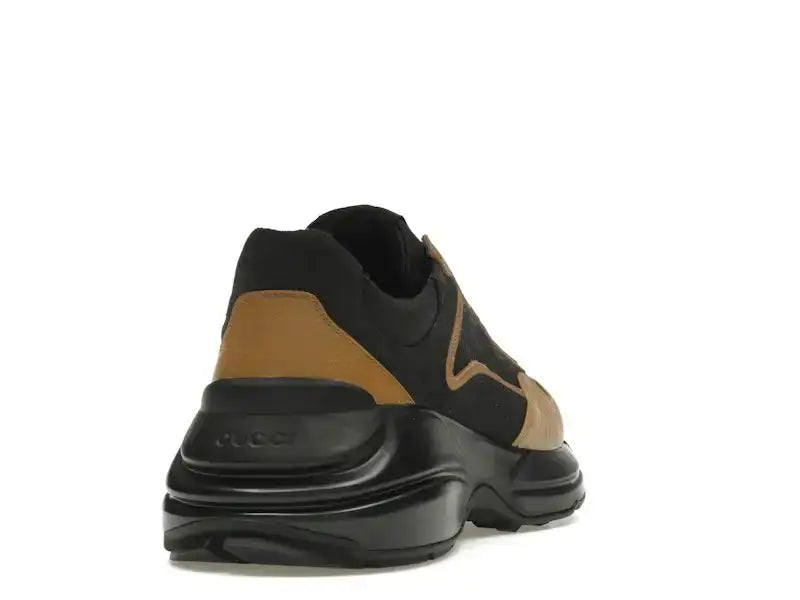 Gucci Rhyton Sneaker Maxi GG Supreme Black Khaki Beige - VOSneakers