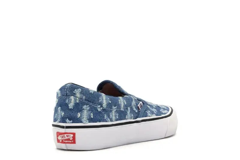 Vans Slip-On Supreme Hole Punch Denim Blue - VOSneakers