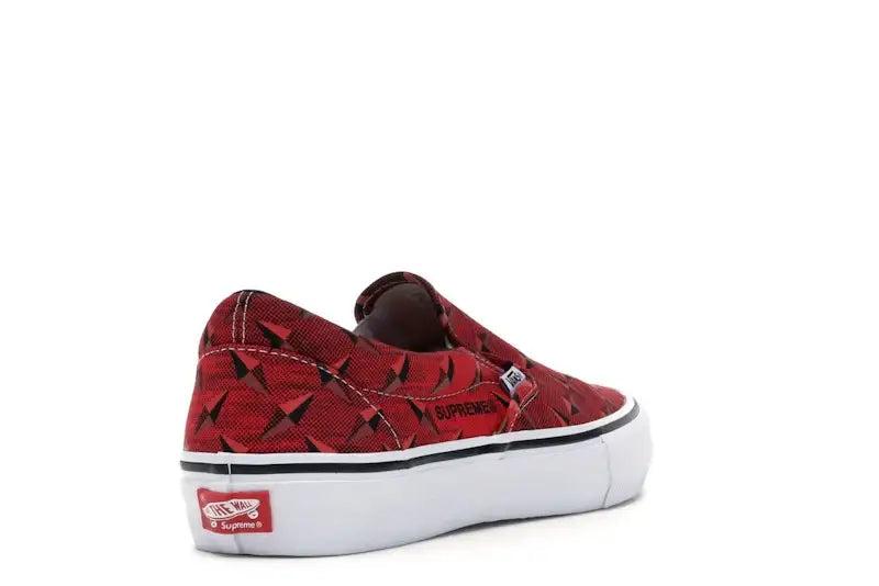 Vans Slip-On Supreme Diamond Plate Red - VOSneakers