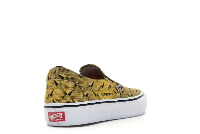 Vans Slip-On Supreme Diamond Plate Yellow - VOSneakers